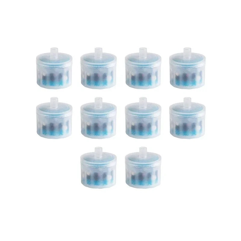 A set of 10 replacement filters compatible with baby whale ceramic cat water fountain displayed on a white background.