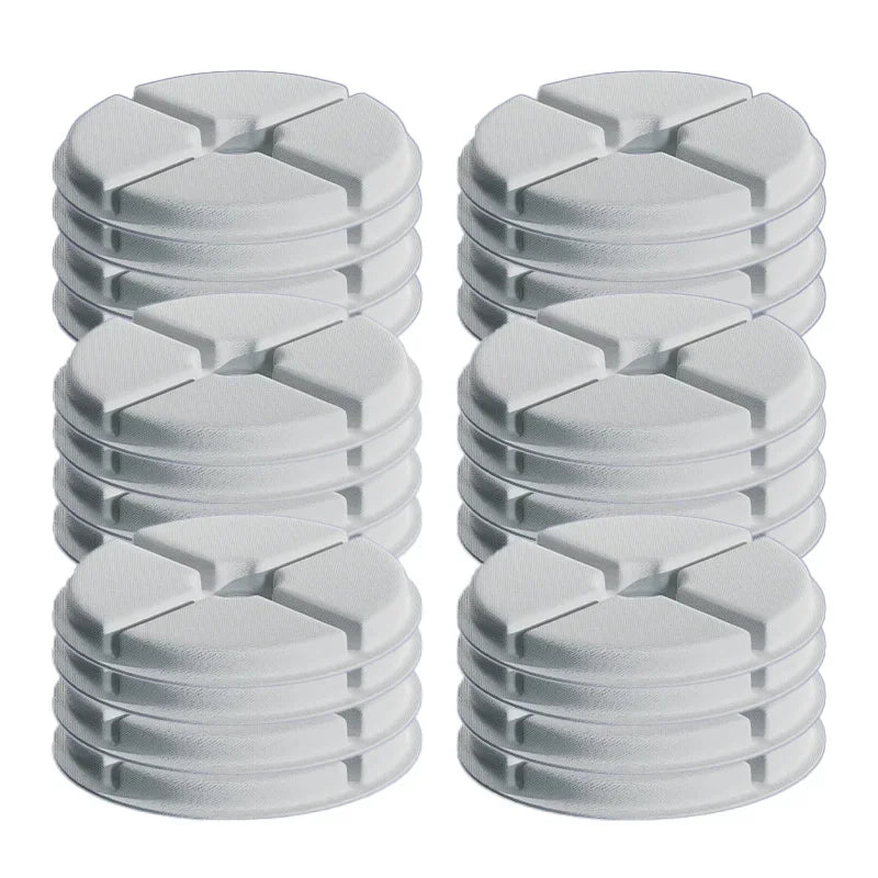 Set of 24 filters for ceramic cat water fountain displayed on a white background.