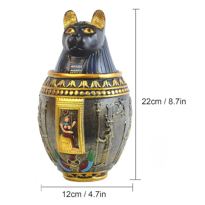 Bastet Cremation Pet Urn — Ancient Egyptian Memorial for Pet Ashes