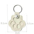 White paw shape memorial keyring for pet&