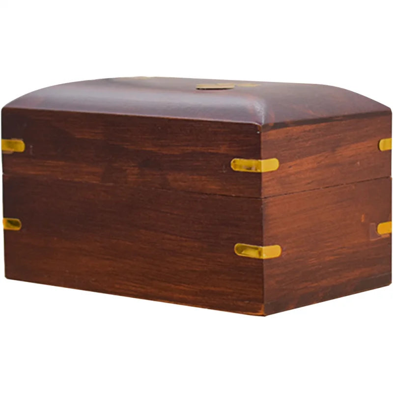 A handmade timber keepsake to store pet ashes displayed on a white backround.
