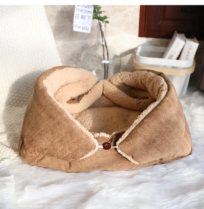 2-in-1 Cosy Bed and Warm Blanket for Cats