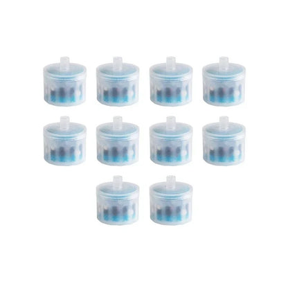 A set of 10 replacement filters compatible with baby whale ceramic cat water fountain displayed on a white background.