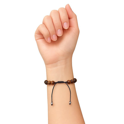 A view of cat ashes urn bracelet displayed on a woman&